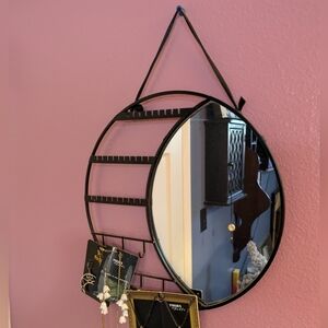 Crescent Moon Mirror Jewelry Display Excellent Condition